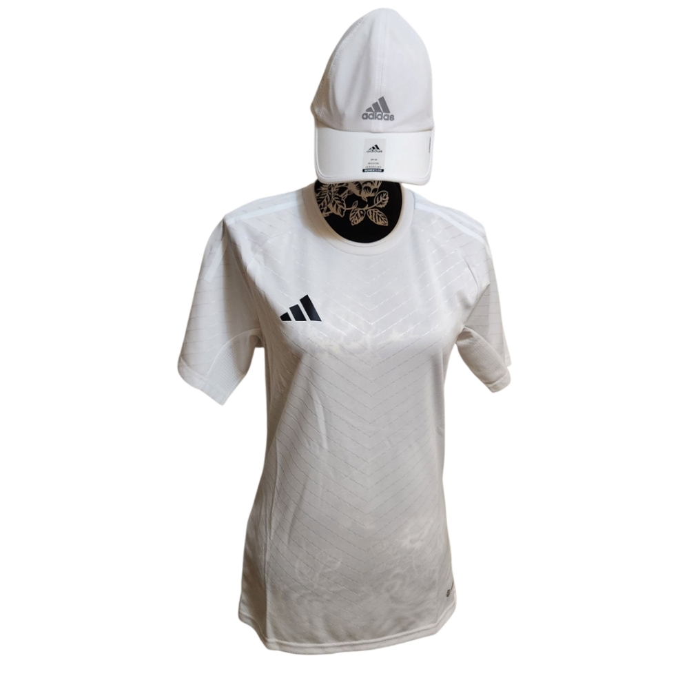 Adidas AeroReady Campeon 23 Jersey & White Baseball Cap Set